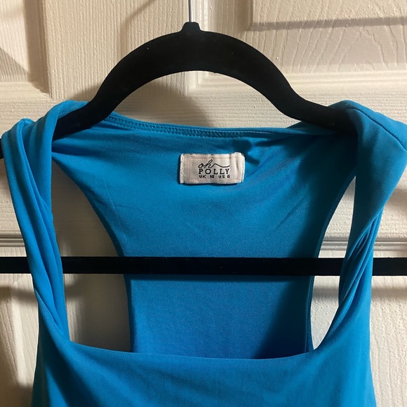 Oh Polly Lucilla Twist Strap Mesh Midi in Blue ✨ - Picture 3 of 4